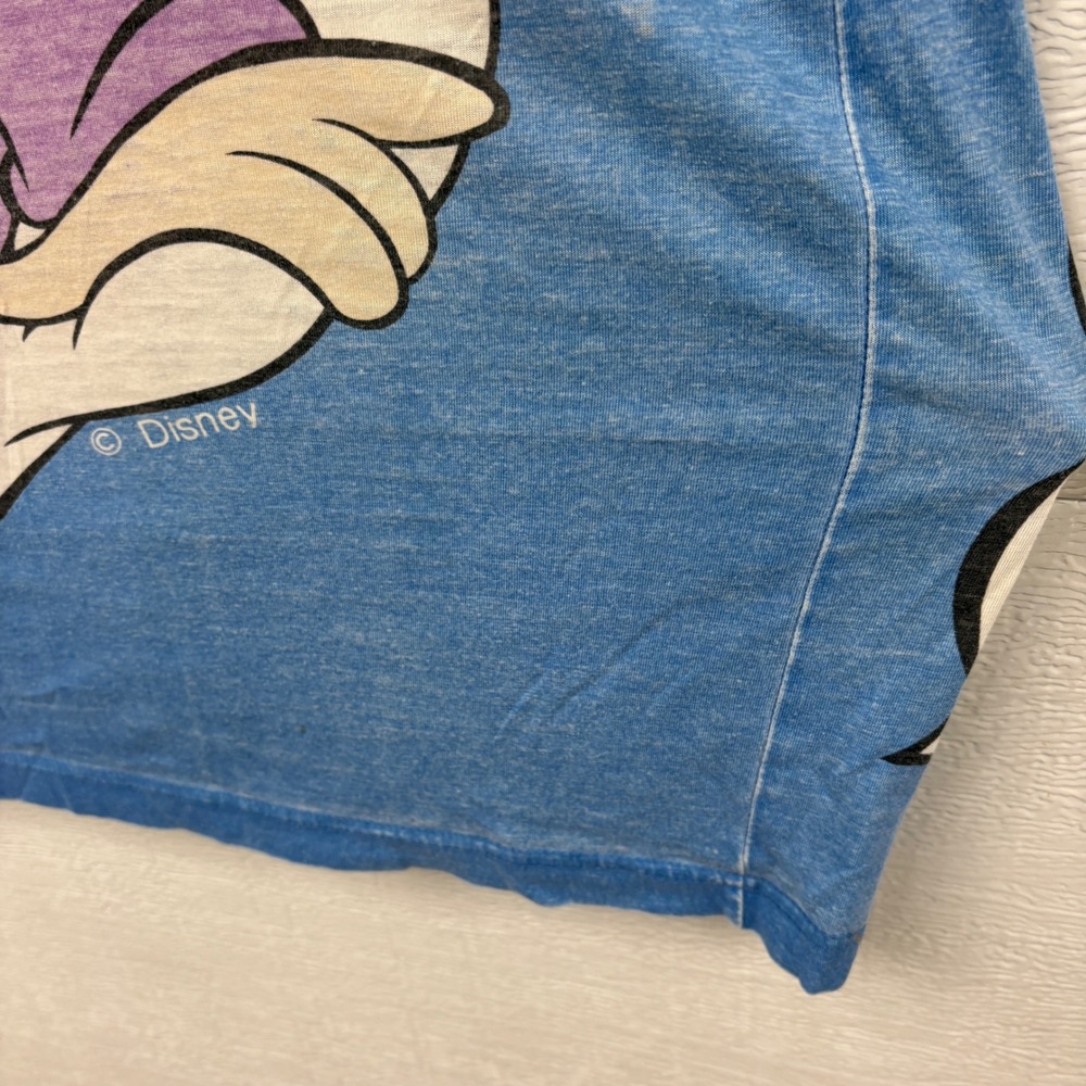 Vintage Disney Snow White Sleepy Dwarf Get Up And Go Sleep Shirt Blue Stars OS - Picture 11 of 16
